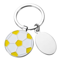 Llavero Metalico Balon de Futbol y Placa.