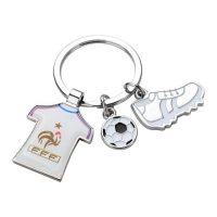 Llavero Metalico Camiseta, Balon y Zapato de Futbol.
