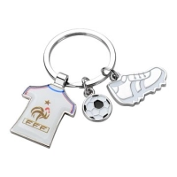 Llavero Metalico Camiseta, Balon y Zapato de Futbol.