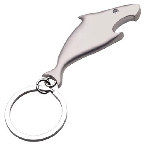 Llavero Metalico Destapador en forma de Pez, 85 x 31 x 22 mm