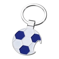 Llavero Metalico en forma de Balon de Futbol con Destapador