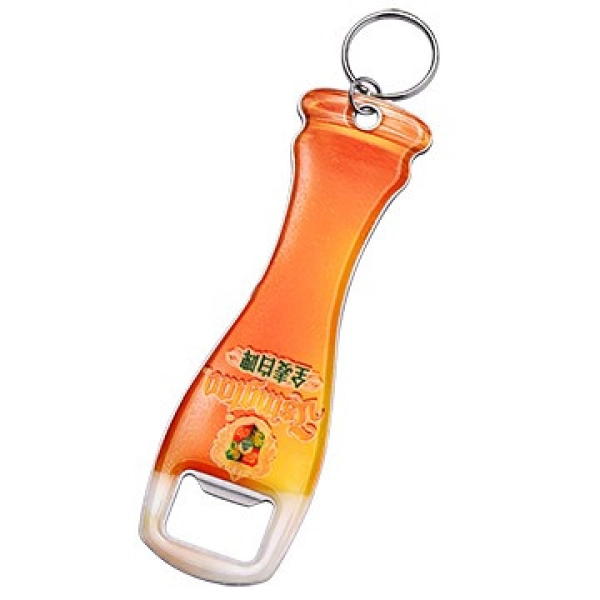 Llavero Destapador Metalico en forma de Botella.