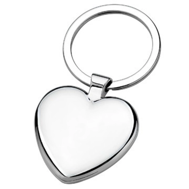 Llavero Metalico en forma de Corazon con brillantes