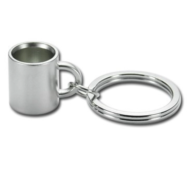Llavero Metalico en forma de Taza en 3D