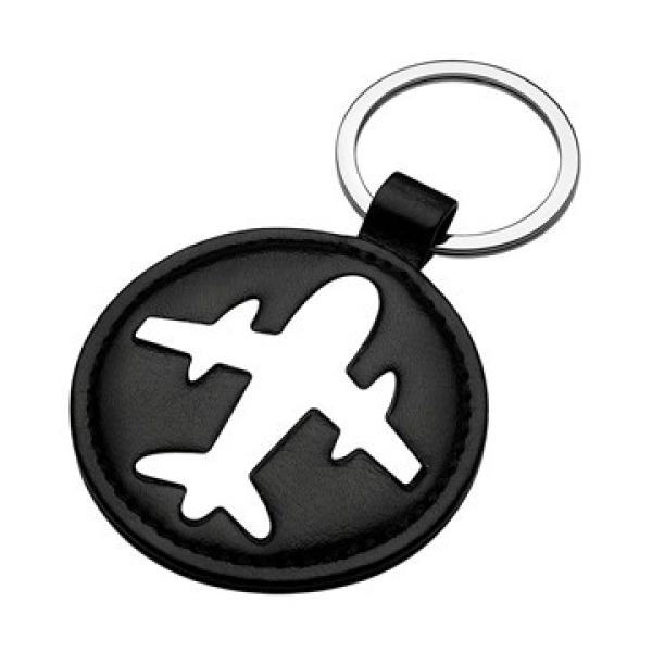 Llavero diseño Avion con base de Cuero.