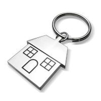 Llavero Metalico en forma de Casa