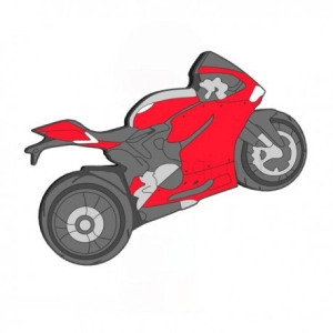 Memoria USB en PVC 2D diseño Motocicleta