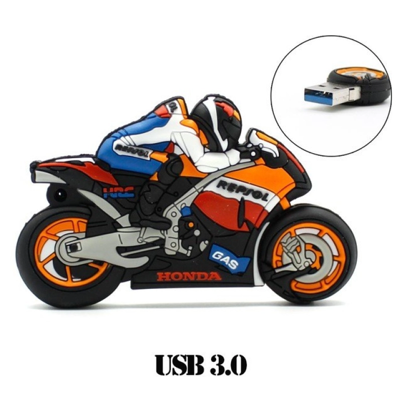 Memoria USB en PVC 2D diseño Motocicleta