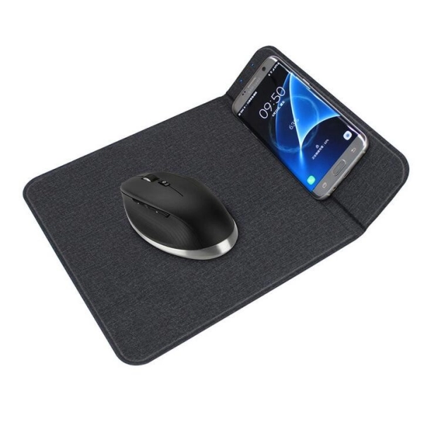 Mouse Pad con Cargador Inalámbrico 15W, de 23 x 24.5 x 8.5 cmts