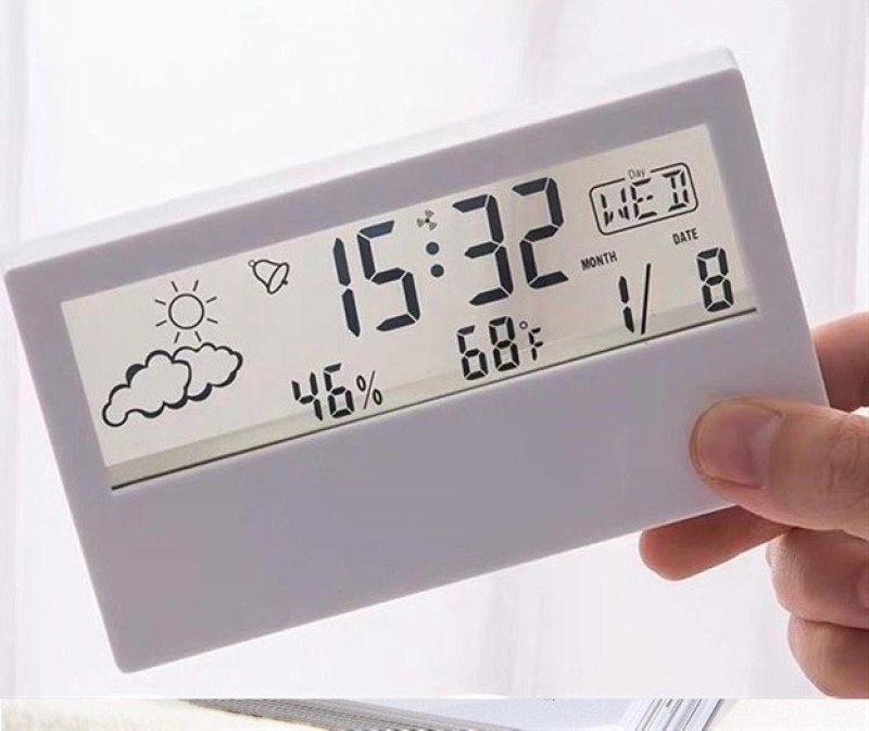 Reloj LCD Multifuncional, con Alarma,Temperatura y Calendario