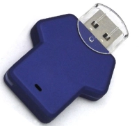 Memoria USB plastica en forma de Camiseta