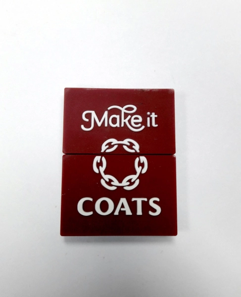 Memoria USB en PVC 2D diseño logo Coats Cadena