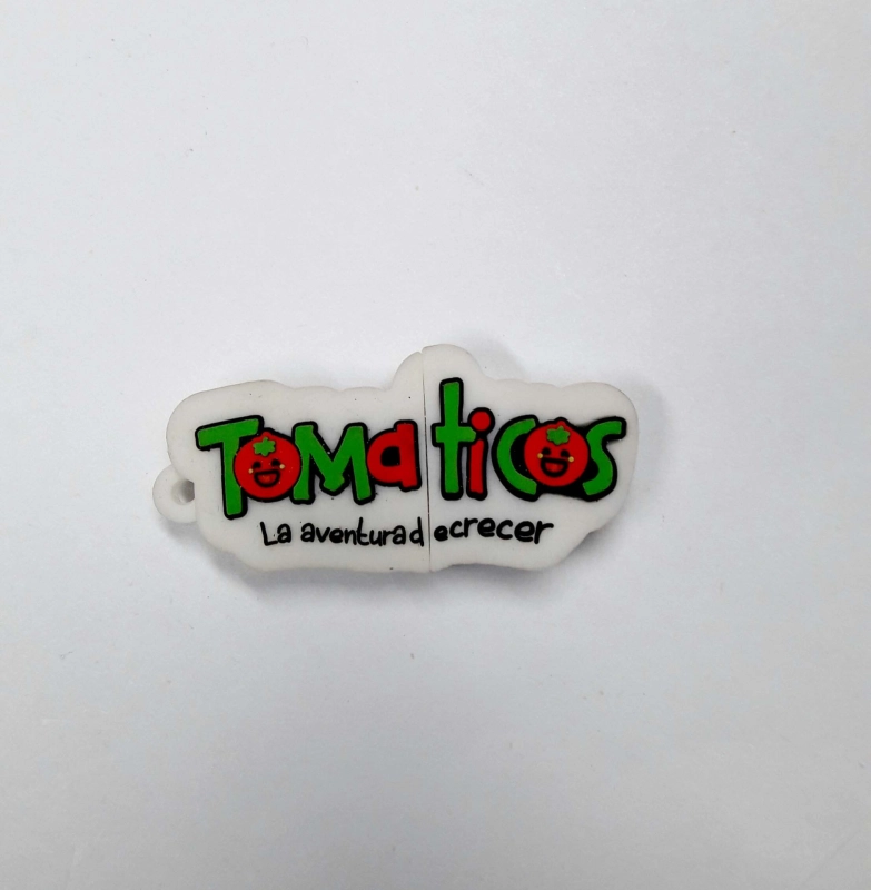 Memoria USB en PVC 2D diseño logo Tomaticos