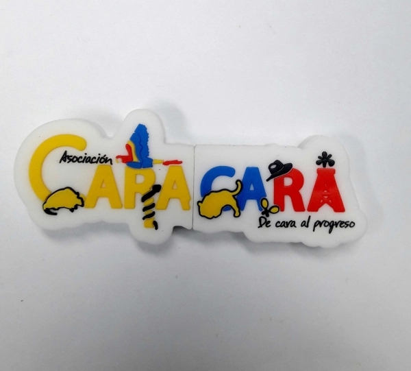 Memoria USB PVC 2D diseño logo Asociacion Cara Cara