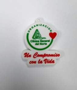 Memoria USB PVC 2D diseño logo Clinica General del Norte