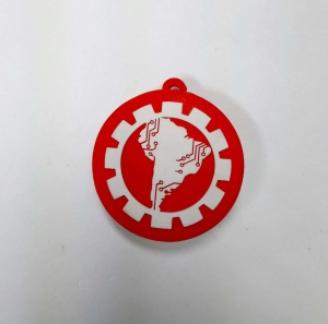 Memoria USB en PVC 2D diseño logo Mapamundi redondo