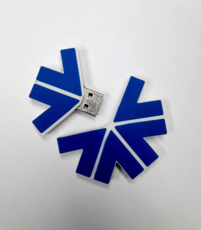 Memoria USB en PVC 2D diseño logo Hexagonal
