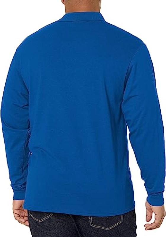 Camiseta Tipo Polo, poliester/algodon, manga larga