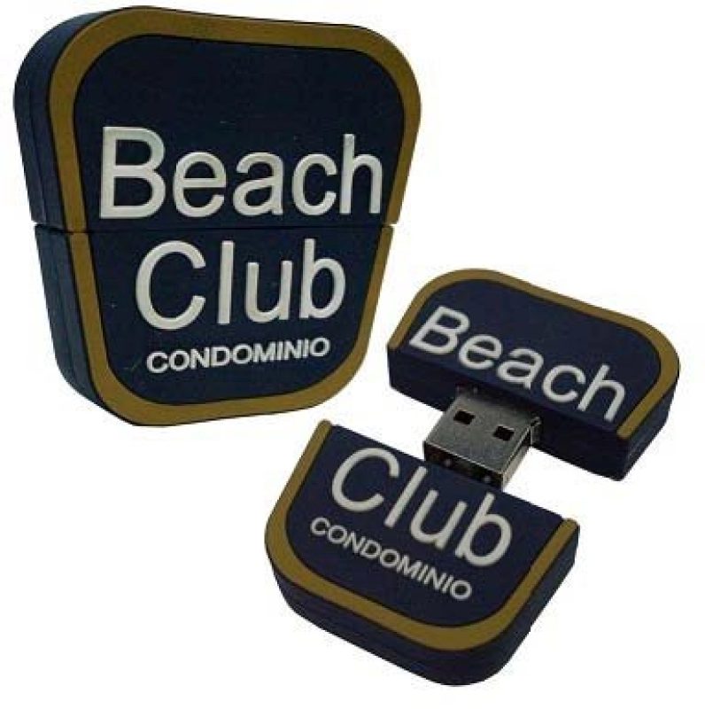 Memoria USB en PVC 2D diseño Logo Beach Club