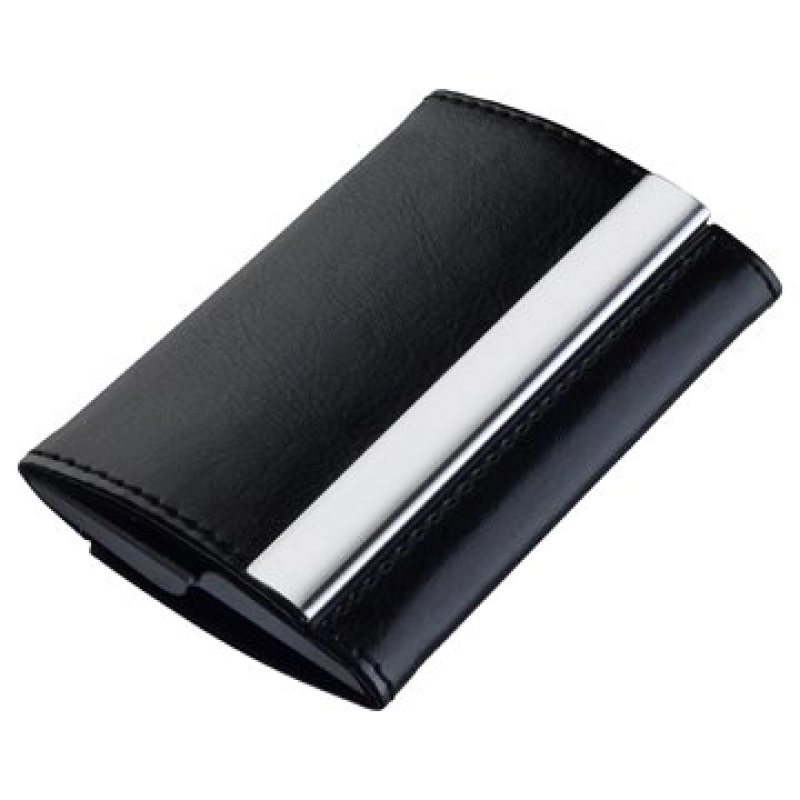 Porta Tarjetas elaborado en Aluminio y Cuero