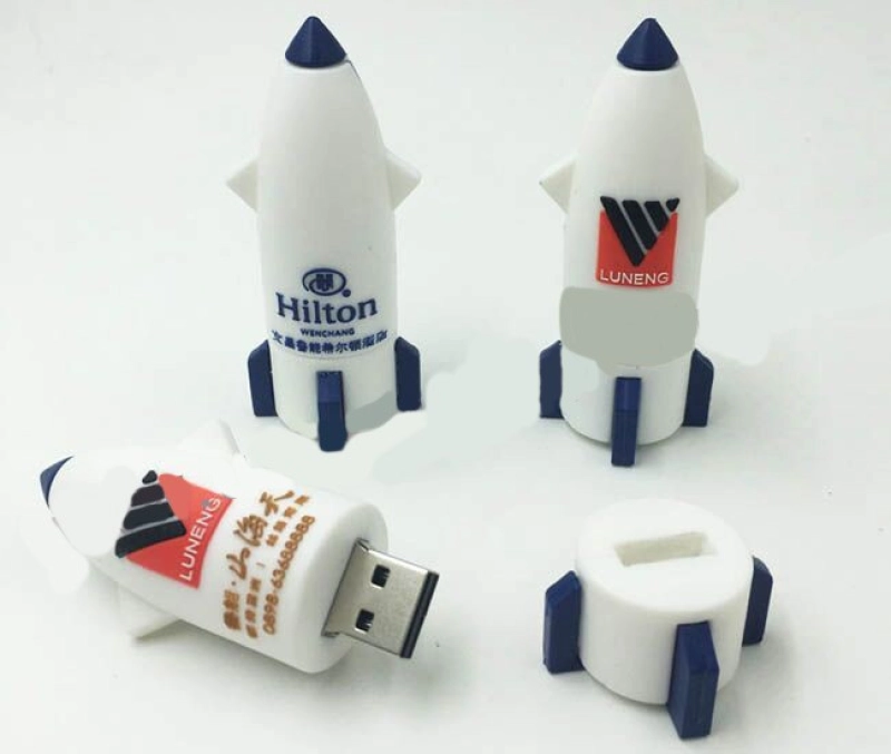 Memoria USB en PVC 3D diseño Cohete