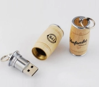 Memoria USB en madera y metal diseño de tambor