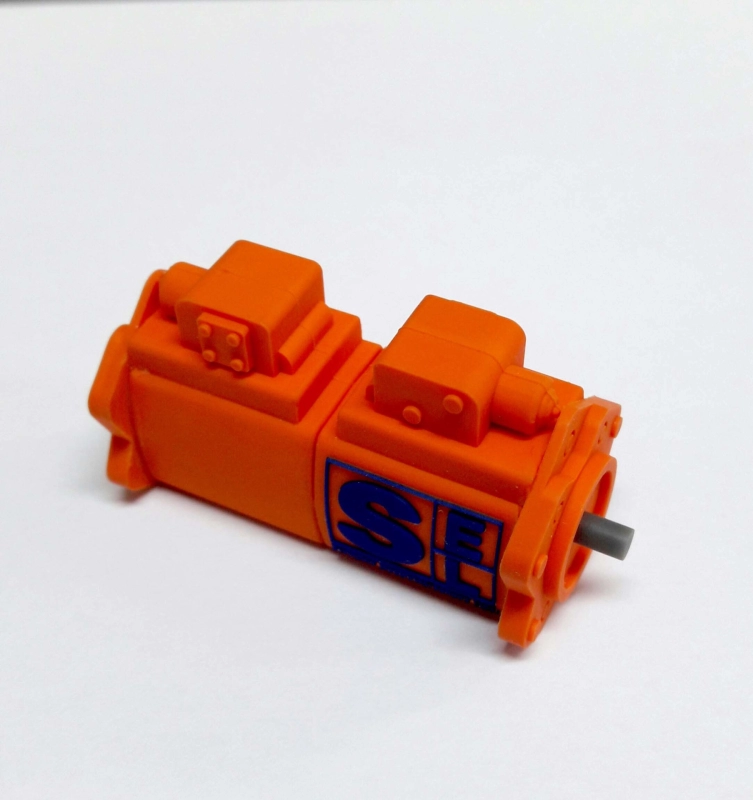 Memoria USB en PVC 3D y Llavero en PVC en 3D diseño Motor Electrico