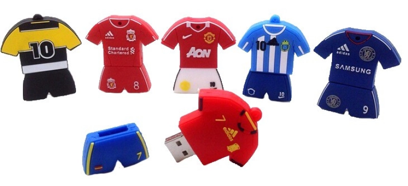 Memoria USB en PVC 2D diseño Uniforme de Fútbol