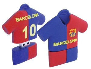 Memoria USB en PVC 2D diseño Camiseta de Futbol Barcelona