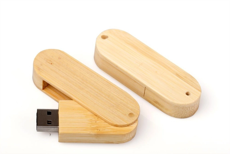 Memoria USB giratoria en madera