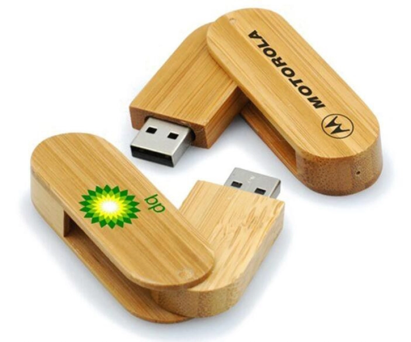 Memoria USB giratoria en madera