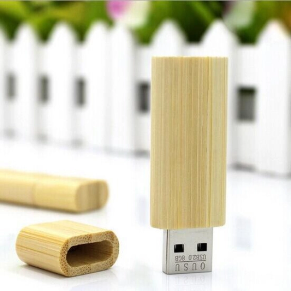 Memoria USB rectangular en madera