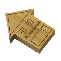 Memoria USB en madera en forma de Casa