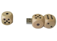 Memoria USB en madera en forma de Dados