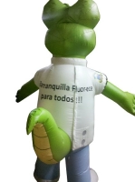 Dummy Inflable Caminante Cocodrilo, 2.10 mts de alto