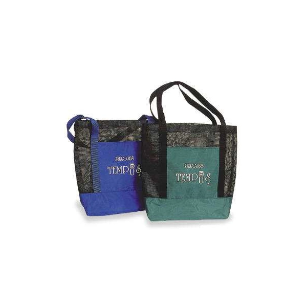 Bolso Key West, en lona y malla, 38 x 34 x 10 cmts