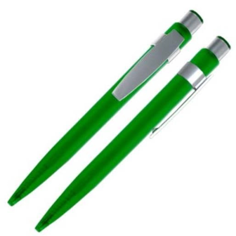 Boligrafo Ramone, plastico, con clip plateado