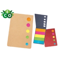 Set Post It Planet, en carton reciclado, 5.5 x 8.5 cmts