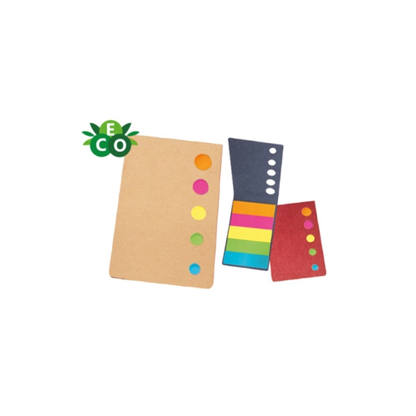 Set Post It Planet, en carton reciclado, 5.5 x 8.5 cmts