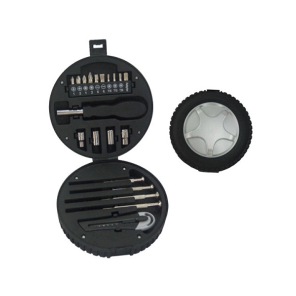 Herramientero Wheel, en forma de llanta, 13.5 x 13.5 x 6 cmts