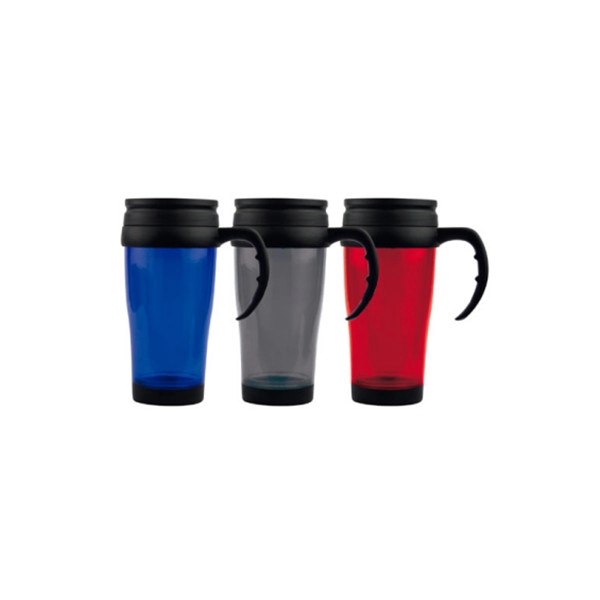 Mug Traslucido, 16 onzas, 17.2 x 8.5 cmts, en acrílico con doble pared