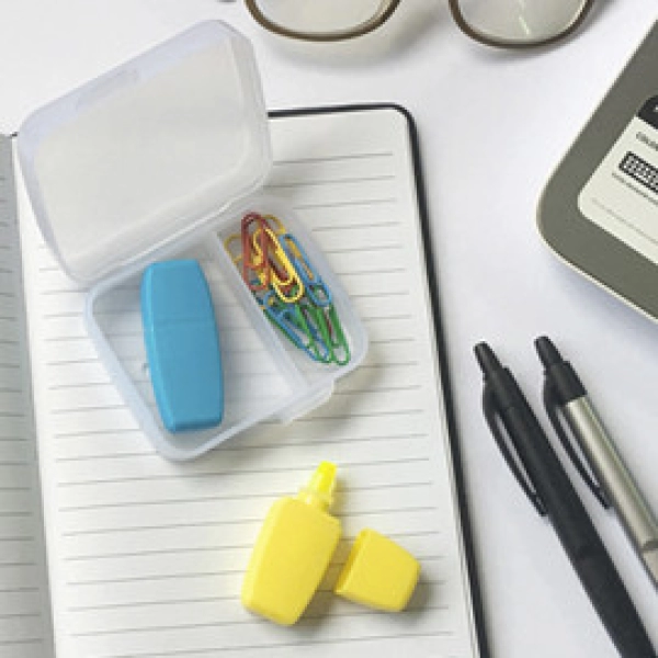 Set Twin Cera, con 2 resaltadores de cera y clips en caja, 7.9 x 6.8 cmts