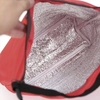 Lonchera Quasar, triangular, en lona, interior aluminizado, 27.5x26 x8.3 cmt