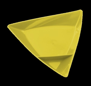 Bandeja Dip Triangular, 20 x 20 x 3 cmts, en Polipropileno