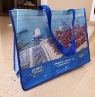 Bolsa Paris, en Kambral, sublimada, con medida 45 x 34 x 16 cmts