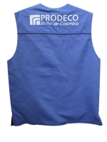 Chaleco Portugal en Drill, con 3 bolsillos, con forro interno en malla