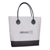 Bolso Jerusalem, en lona, 48 x 38 x 13 cmts